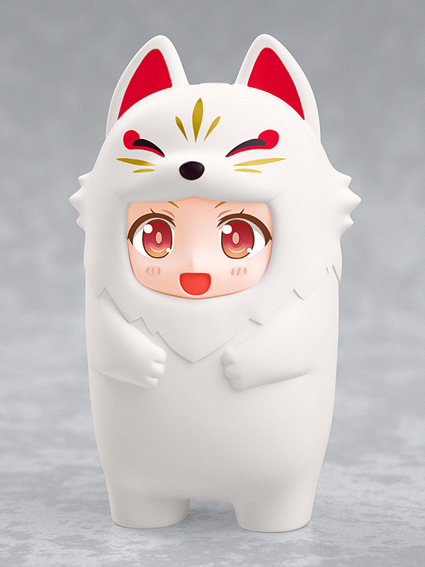 Nendoroid More More Kigurumi Face Parts Case (White Kitsune/Black Kitsune)