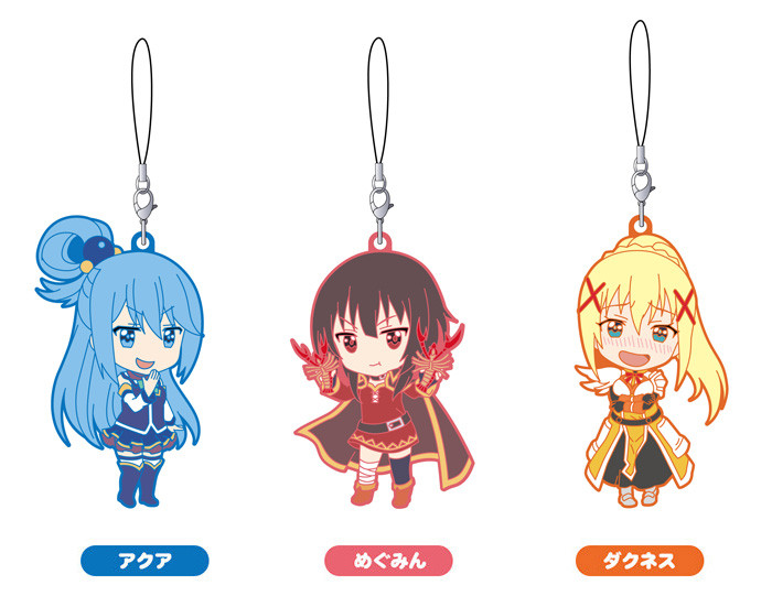 Nendoroid Plus Plus KONO SUBARASHII SEKAI NI SYUKUFUKU WO! 2 Rubber Strap Set: Aqua, Megumin & Darkness 2